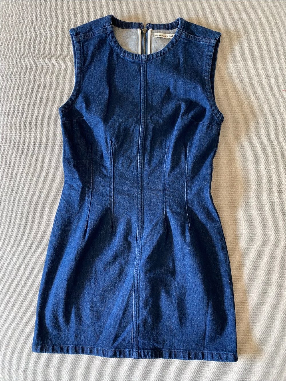 Abercrombie 99% Cotton Sleeveless Dark Blue Denim Shift Dress